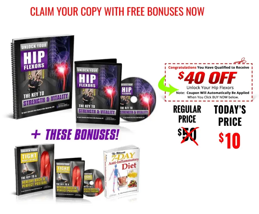 Unlock your hip flexors purchase discount codes